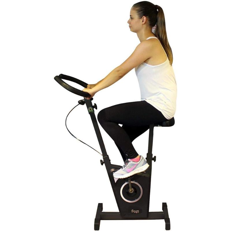 Bicicleta Ergométrica Vertical Dream Fitness EX 450 com resistência mecânica ajustável e estrutura leve para treinos em casa.